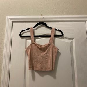 American Eagle light pink cropped tank top